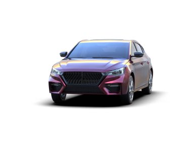  Üç boyutlu illüstrasyon. Modern araba beyaz arkaplanda izole edildi. 