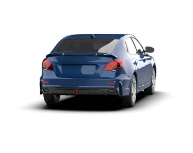  Üç boyutlu illüstrasyon. Modern araba beyaz arkaplanda izole edildi. 