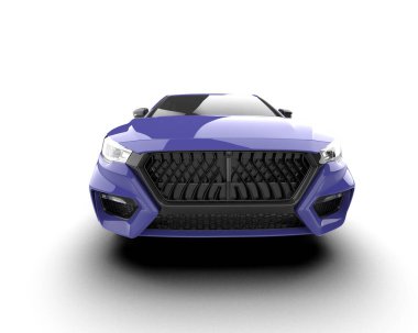  Üç boyutlu illüstrasyon. Modern araba beyaz arkaplanda izole edildi. 