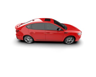  Üç boyutlu illüstrasyon. Modern araba beyaz arkaplanda izole edildi. 