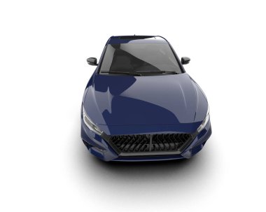  Üç boyutlu illüstrasyon. Modern araba beyaz arkaplanda izole edildi. 