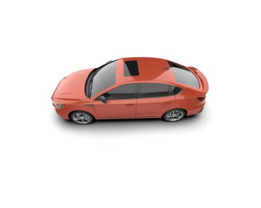  Üç boyutlu illüstrasyon. Modern araba beyaz arkaplanda izole edildi. 