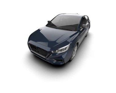  Üç boyutlu illüstrasyon. Modern araba beyaz arkaplanda izole edildi. 