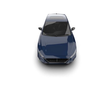  Üç boyutlu illüstrasyon. Modern araba beyaz arkaplanda izole edildi. 