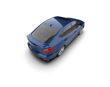  Üç boyutlu illüstrasyon. Modern araba beyaz arkaplanda izole edildi. 