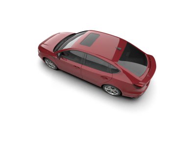  Üç boyutlu illüstrasyon. Modern araba beyaz arkaplanda izole edildi. 