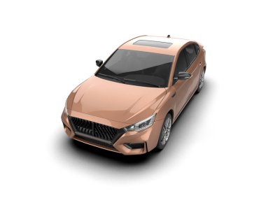  Üç boyutlu illüstrasyon. Modern araba beyaz arkaplanda izole edildi. 