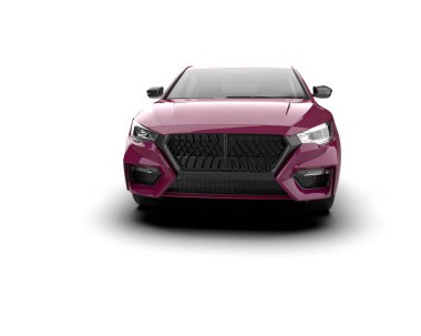  Üç boyutlu illüstrasyon. Modern araba beyaz arkaplanda izole edildi. 