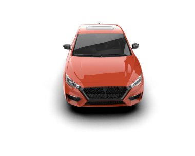  Üç boyutlu illüstrasyon. Modern araba beyaz arkaplanda izole edildi. 