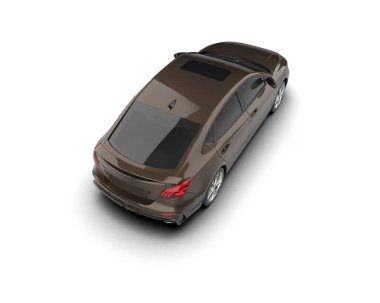  Üç boyutlu illüstrasyon. Modern araba beyaz arkaplanda izole edildi. 