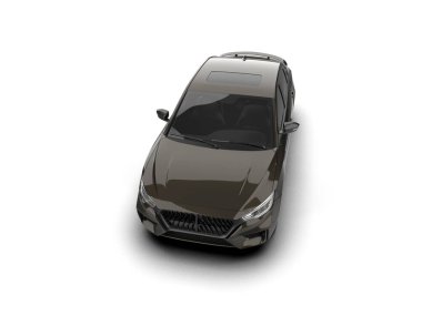  Üç boyutlu illüstrasyon. Modern araba beyaz arkaplanda izole edildi. 