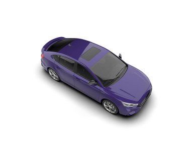  Üç boyutlu illüstrasyon. Modern araba beyaz arkaplanda izole edildi. 