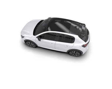  Üç boyutlu illüstrasyon. Modern araba beyaz arkaplanda izole edildi. 