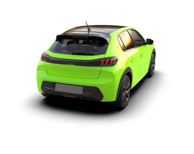  Üç boyutlu illüstrasyon. Modern araba beyaz arkaplanda izole edildi. 