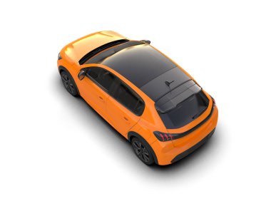  Üç boyutlu illüstrasyon. Modern araba beyaz arkaplanda izole edildi. 