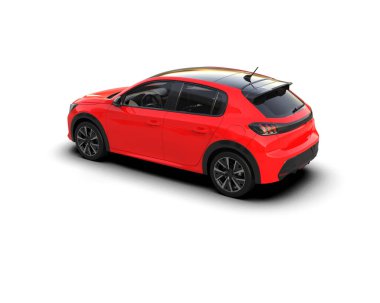  Üç boyutlu illüstrasyon. Modern araba beyaz arkaplanda izole edildi. 