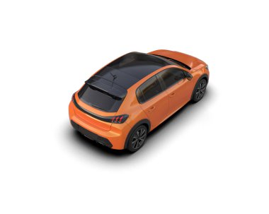  Üç boyutlu illüstrasyon. Modern araba beyaz arkaplanda izole edildi. 