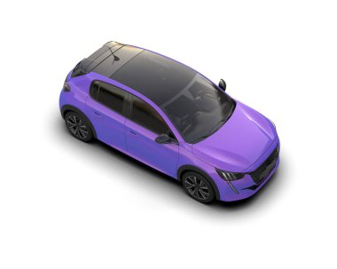  Üç boyutlu illüstrasyon. Modern araba beyaz arkaplanda izole edildi. 