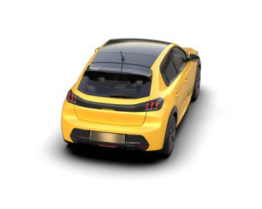  Üç boyutlu illüstrasyon. Modern araba beyaz arkaplanda izole edildi. 