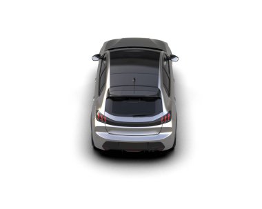  Üç boyutlu illüstrasyon. Modern araba beyaz arkaplanda izole edildi. 