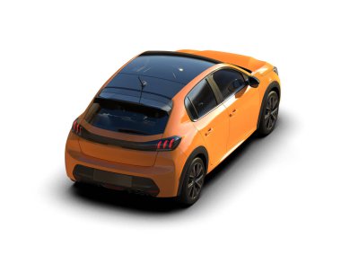  Üç boyutlu illüstrasyon. Modern araba beyaz arkaplanda izole edildi. 