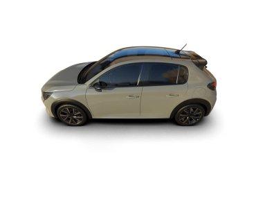  Üç boyutlu illüstrasyon. Modern araba beyaz arkaplanda izole edildi. 