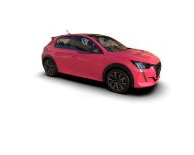  Üç boyutlu illüstrasyon. Modern araba beyaz arkaplanda izole edildi. 