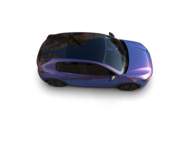  Üç boyutlu illüstrasyon. Modern araba beyaz arkaplanda izole edildi. 