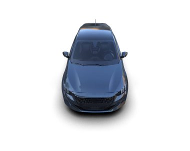 Modern araba beyaz arka planda izole edilmiş. 3d resimleme