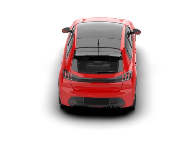 Modern araba beyaz arka planda izole edilmiş. 3d resimleme