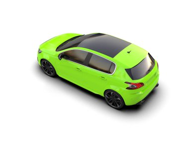  Üç boyutlu illüstrasyon. Modern araba beyaz arkaplanda izole edildi. 