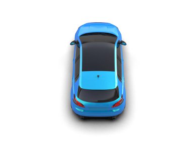  Üç boyutlu illüstrasyon. Modern araba beyaz arkaplanda izole edildi. 