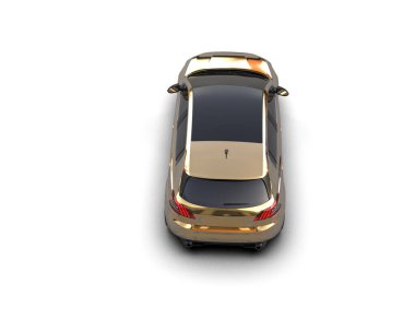 Modern araba beyaz arka planda izole edilmiş. 3d illüstrasyon