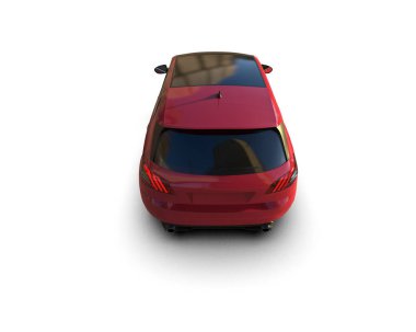Modern araba beyaz arka planda izole edilmiş. 3d illüstrasyon
