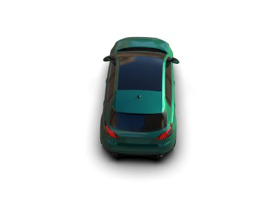 Modern araba beyaz arka planda izole edilmiş. 3d illüstrasyon