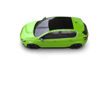 Modern araba beyaz arka planda izole edilmiş. 3d illüstrasyon.  