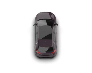 Modern araba beyaz arka planda izole edilmiş. 3d resimleme