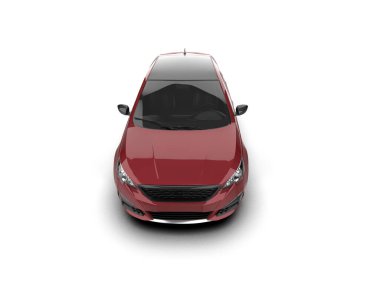 Modern araba beyaz arka planda izole edilmiş. 3d resimleme