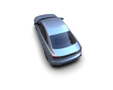 Modern araba beyaz arka planda izole edilmiş. 3d resimleme