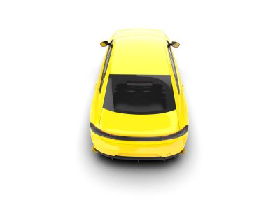 Modern araba beyaz arka planda izole edilmiş. 3d resimleme