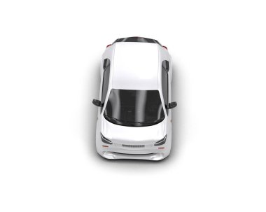 Modern araba beyaz arka planda izole edilmiş. 3d resimleme