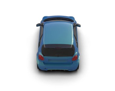 Modern araba beyaz arka planda izole edilmiş. 3d resimleme