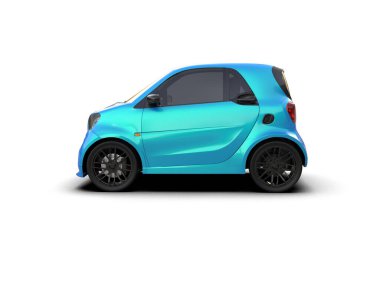 Modern araba beyaz arka planda izole edilmiş. 3d resimleme