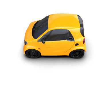 Modern araba beyaz arka planda izole edilmiş. 3d resimleme