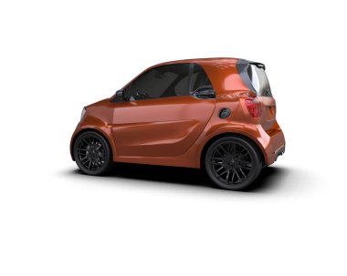 Modern araba beyaz arka planda izole edilmiş. 3d resimleme