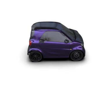 Modern araba beyaz arka planda izole edilmiş. 3d resimleme