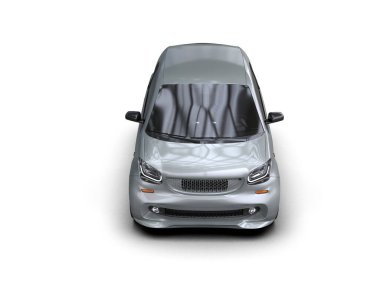 Modern araba beyaz arka planda izole edilmiş. 3d resimleme