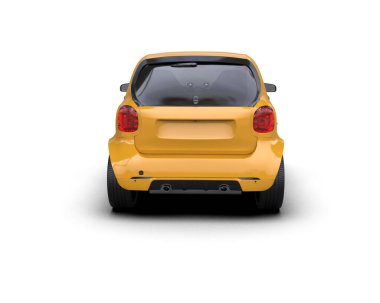 Modern araba beyaz arka planda izole edilmiş. 3d resimleme