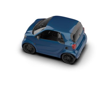 Modern araba beyaz arka planda izole edilmiş. 3d resimleme