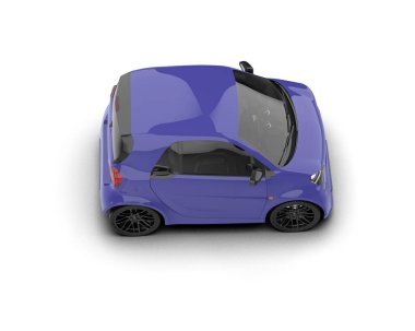 Modern araba beyaz arka planda izole edilmiş. 3d resimleme